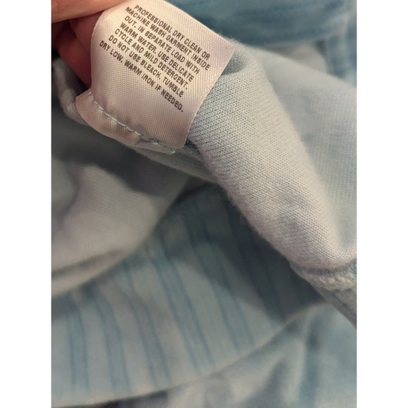 St. John Sport Light Blue Velvet Full Zip Jacket Size 2 - Picture 7 of 8